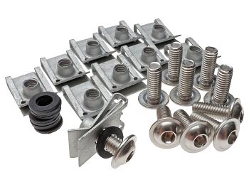 Clip set for screws for shields 6 mm - 30 parts